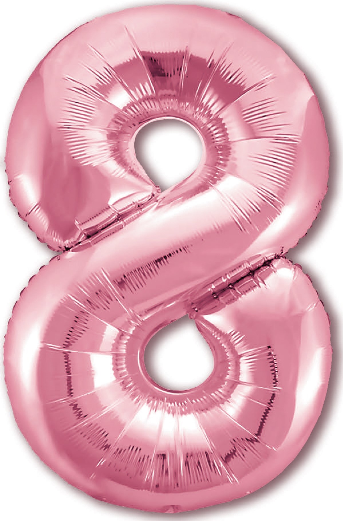 Фольгированная цифра 8, Розовый (102 см)