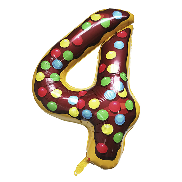 Фольгированная цифра 4 Пончик (102 см)
