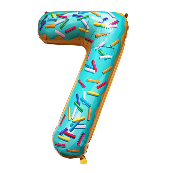Фольгированная цифра 7 Пончик (102 см)