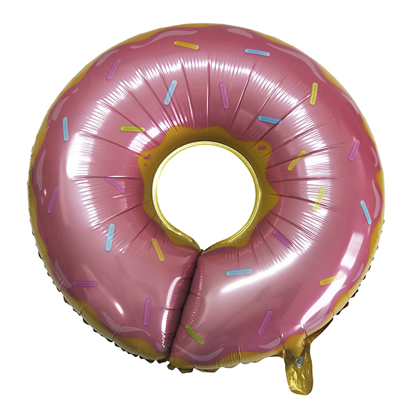 Фольгированная фигура "Круг, Пончик", Розовый (69 см)