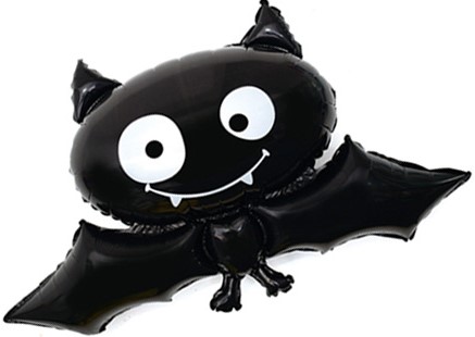 Фольгированная фигура "Летучая мышь", Черная (86 см)