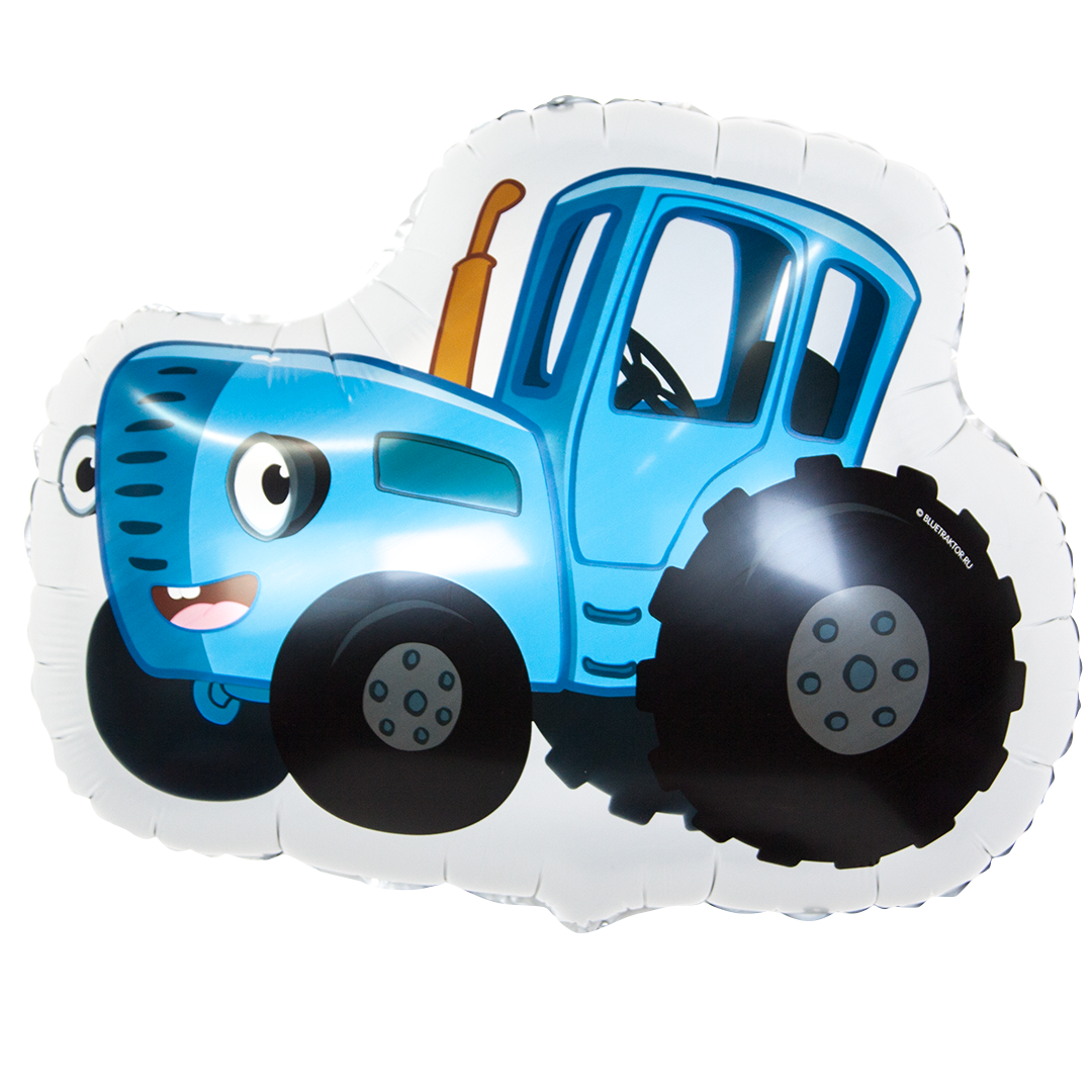 Фольгированный, Синий трактор (66 см)