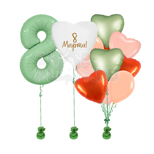 Набор 8 марта и фонтан микс