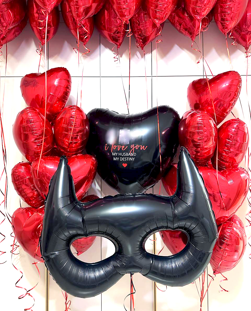 Шары для любимой - готовое романтическое оформление