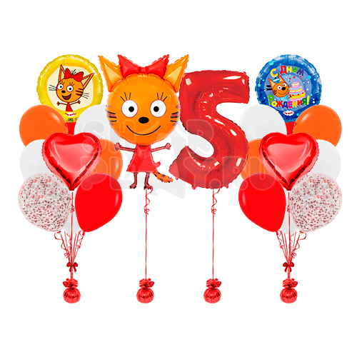 Готовое оформление "Карамелька''Красный/Оранжевый