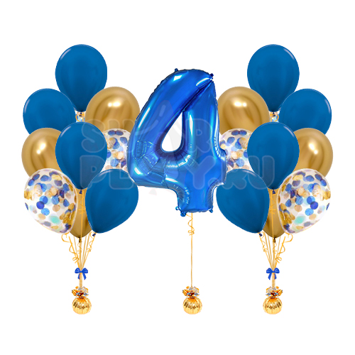 Готовое оформление "Набор Синий и Золото"