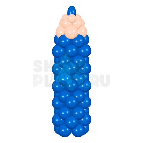 Фигура из шаров "Карандаш", Синий (190 см)
