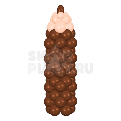 Фигура из шаров "Карандаш", Коричневый (190 см)