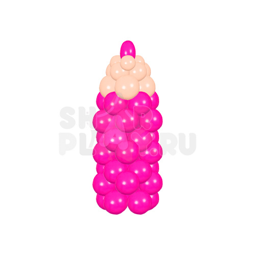 Фигура из шаров "Карандаш", Фуксия (130 см)