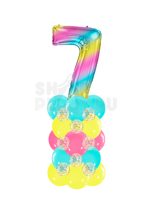 Стойка "Радужная цифра" (185 см)