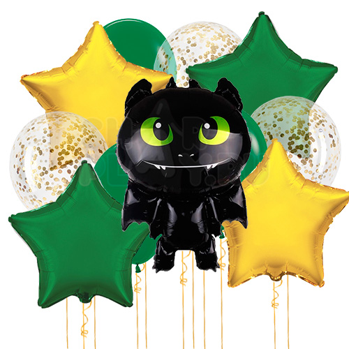 Готовое оформление "Дракончик", Зеленый/Золотой