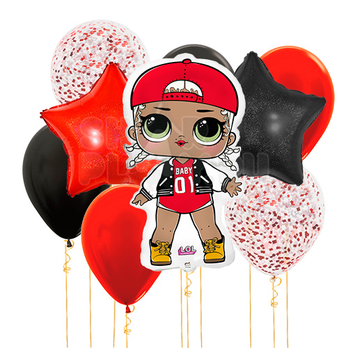 Готовое оформление "Модная подружка LOL", Красный/Черный