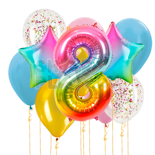 Готовое оформление "Радужный сет"