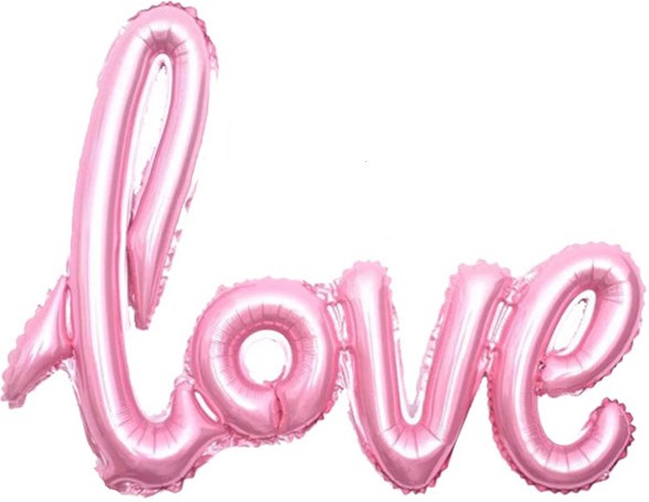 Надпись LOVE, Розовый (104 см)