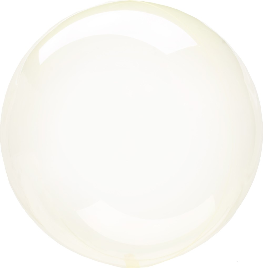 Шар (18''/46 см) Сфера, Deco Bubble, Желтый, Кристалл, 10 шт. в уп.
