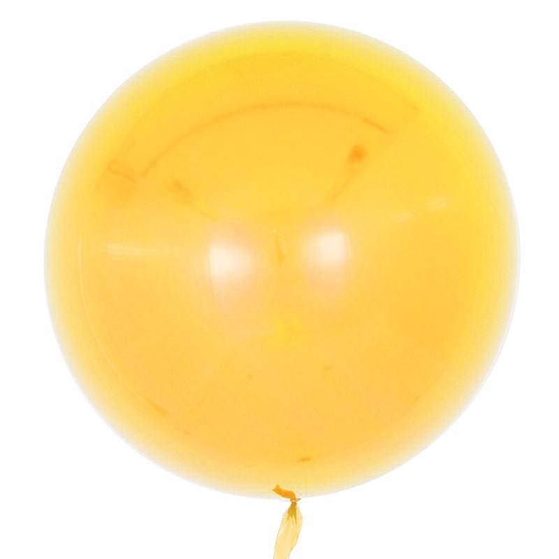 Шар (18''/46 см) Сфера, Deco Bubble, Желтый, Глянец, 10 шт. в уп.