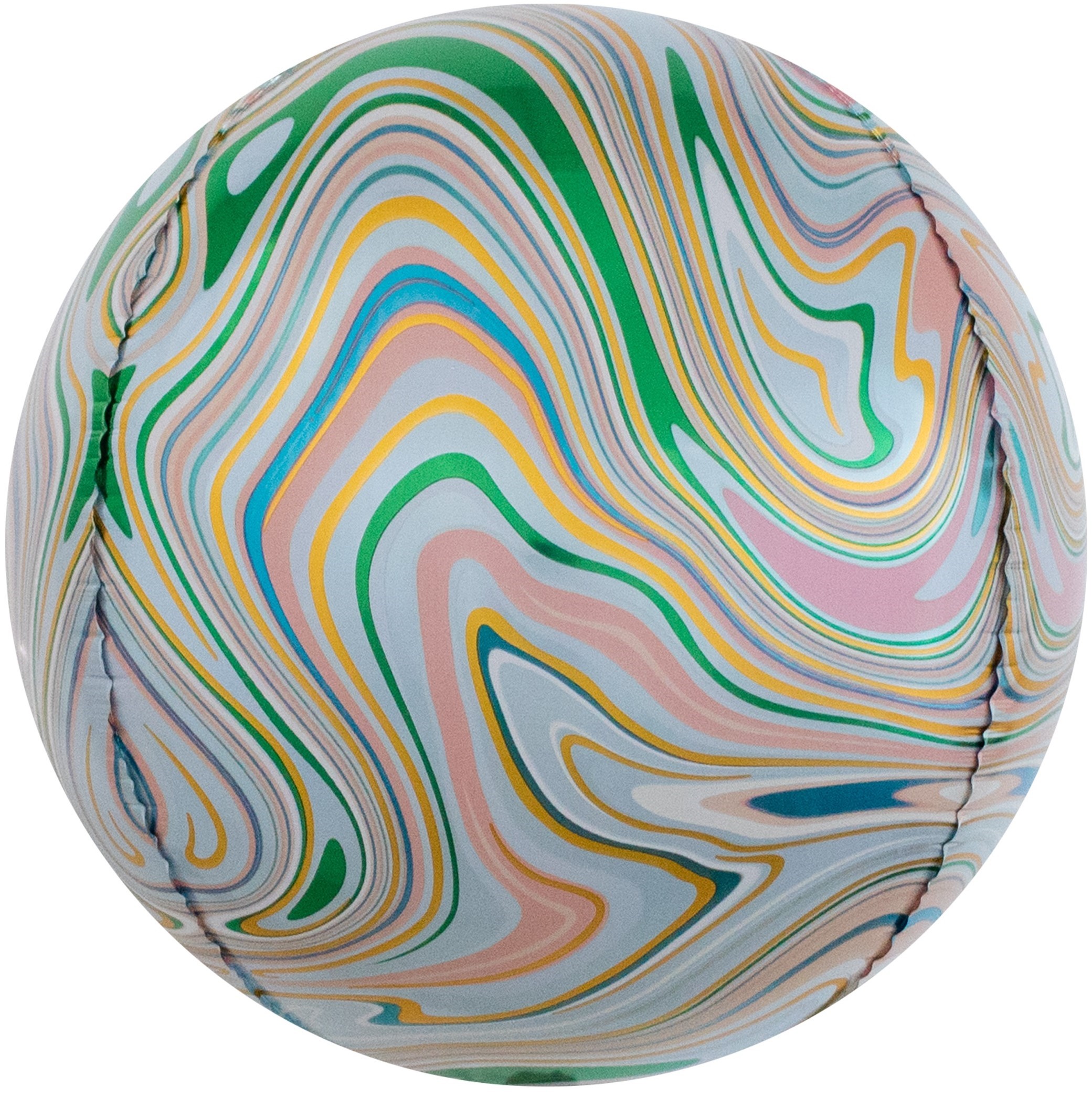 Шар 3D (24''/61 см) Сфера, Мраморная иллюзия, Агат, 1 шт.