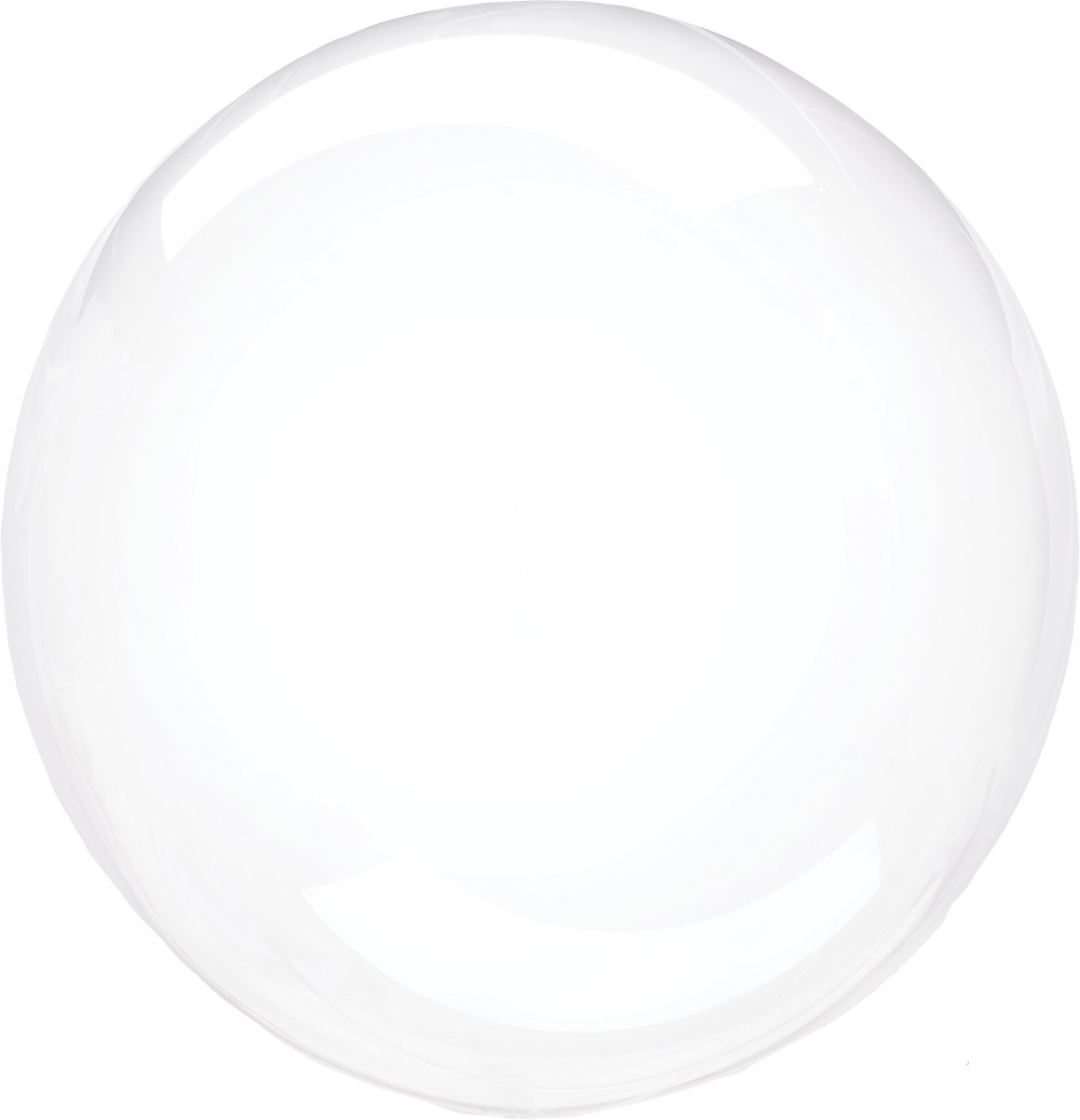 Шар (18''/46 см) Сфера, Deco Bubble (черная упаковка), Прозрачный, Кристалл, 10 шт. в уп.