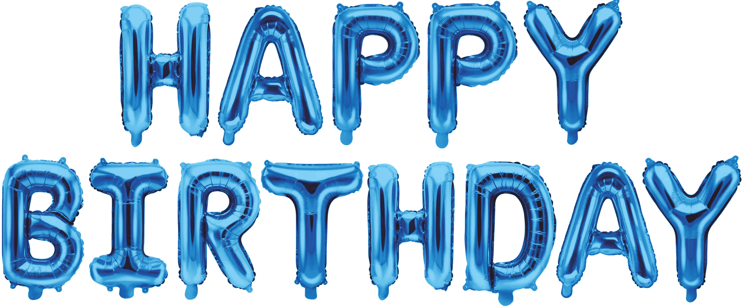 Набор шаров-букв (16''/41 см) Мини-Надпись "Happy Birthday", Синий, 1 шт.