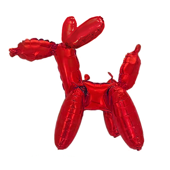 Шар 3D (19''/48 см) Фигура, Собачка ШДМ, Красный, 1 шт. в уп.