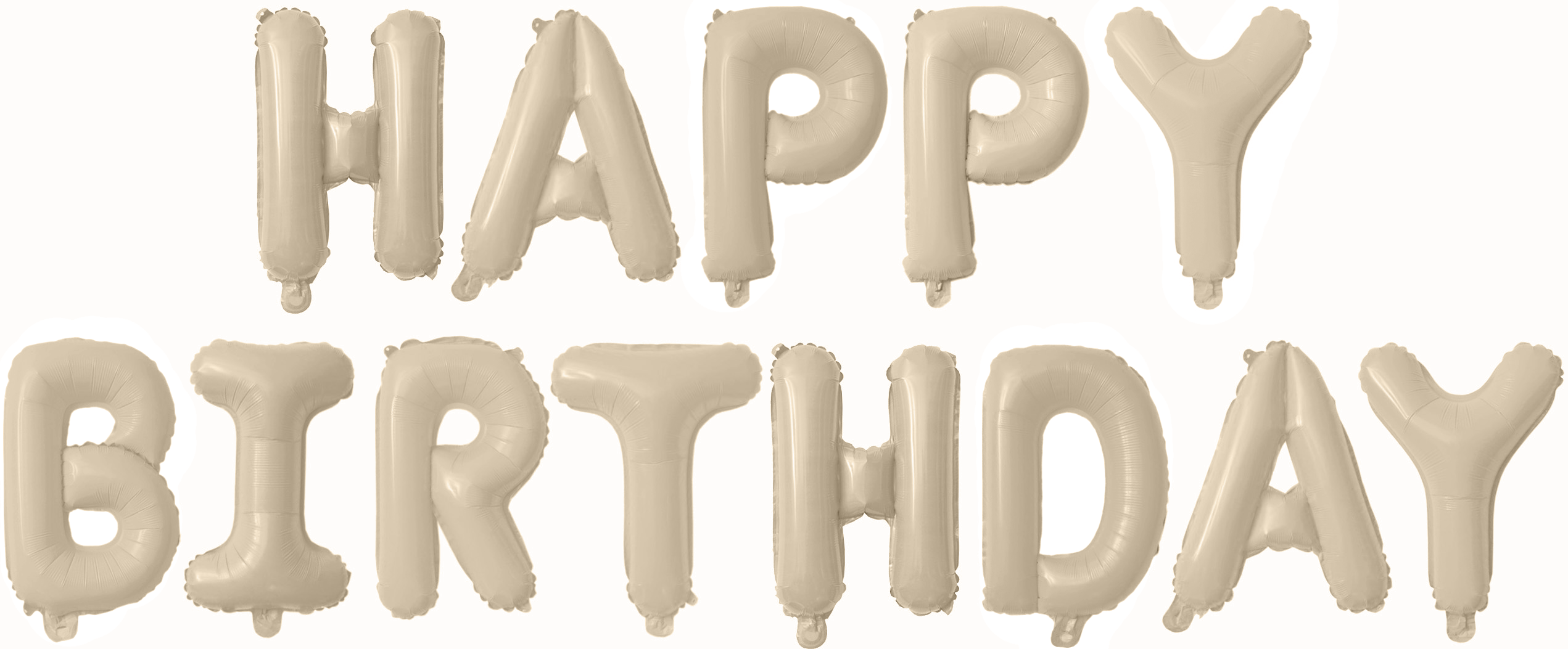 Набор шаров-букв (16''/41 см) Мини-Надпись "Happy Birthday", Белый песок, 1 шт.