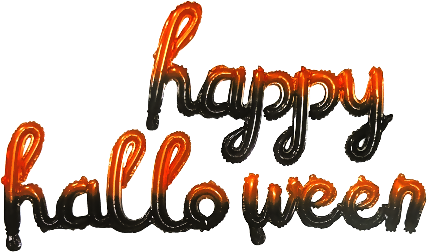 Набор шаров-букв (17''/43 см) Мини-Надпись "Happy Halloween", Черный/Оранжевый, 1 шт.