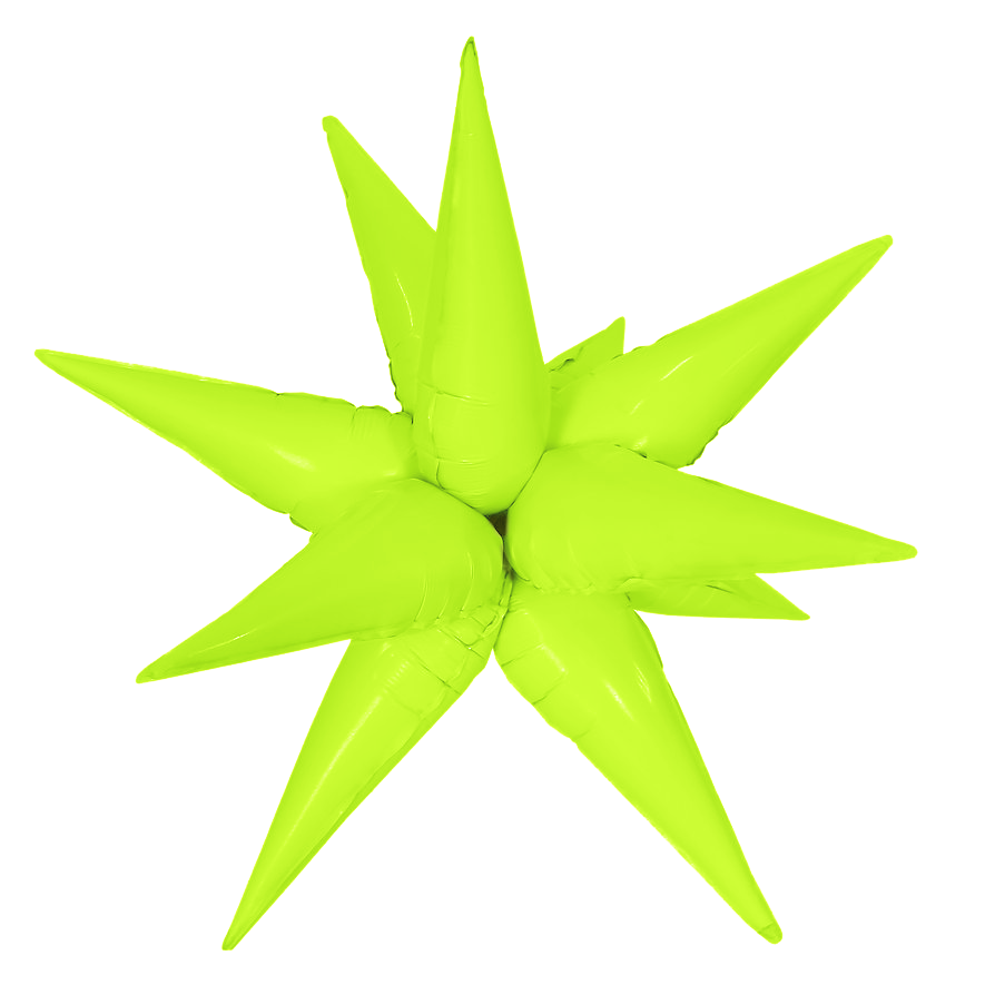 Шар 3D (26''/66 см) Звезда, Составная, Светло-зеленый, Макарунс, 1 шт. 
