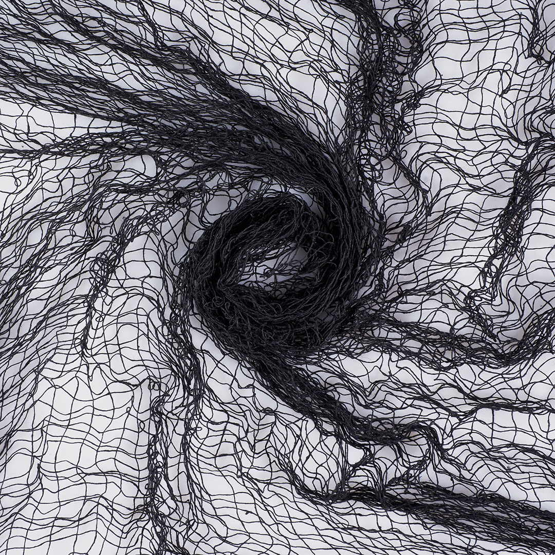 Декор.украшение, Истлевшая ткань - сетка для Хэллоуина, Черный, 200*400 см, 1 шт.