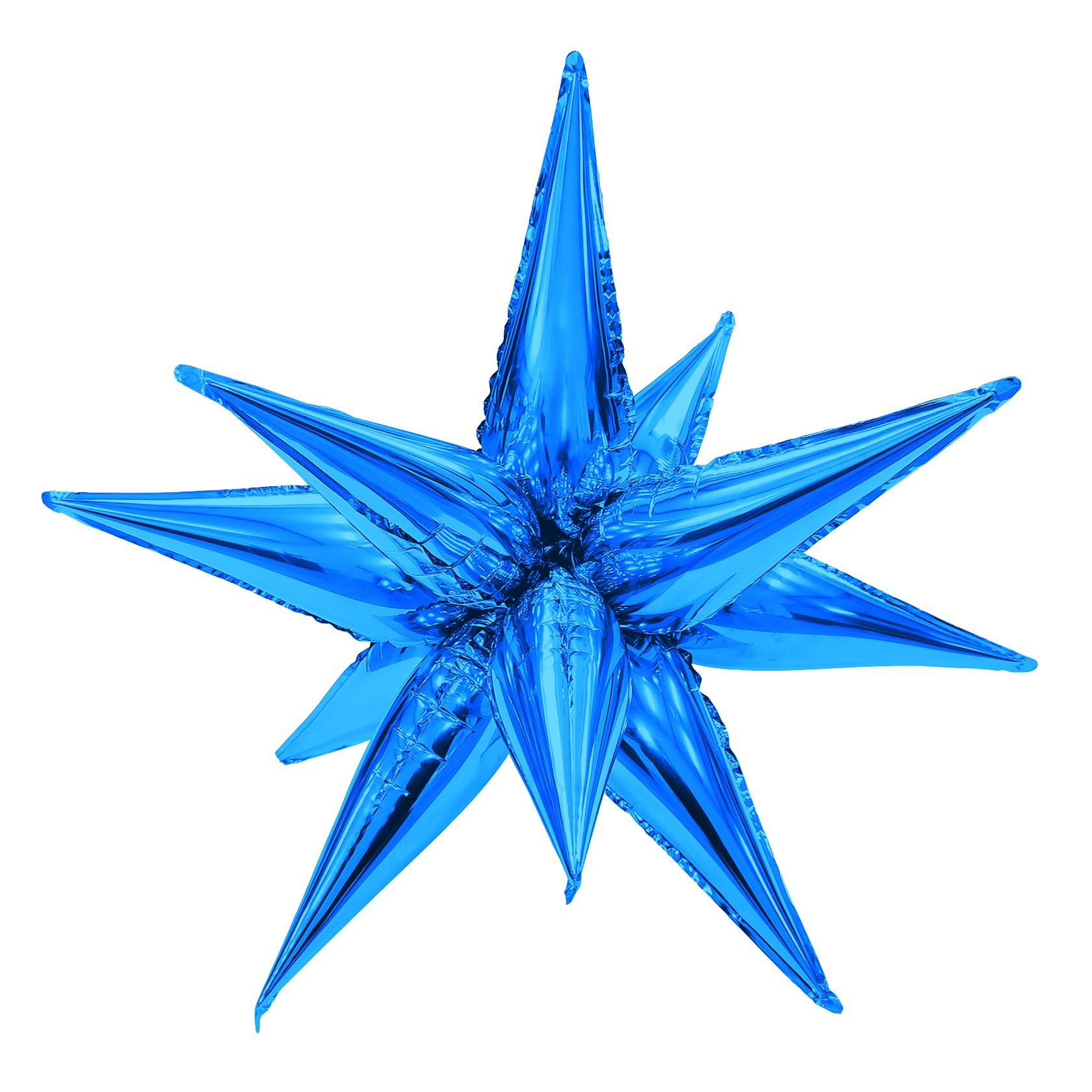 Шар 3D (26''/66 см) Звезда, Составная, Синий, 1 шт. 