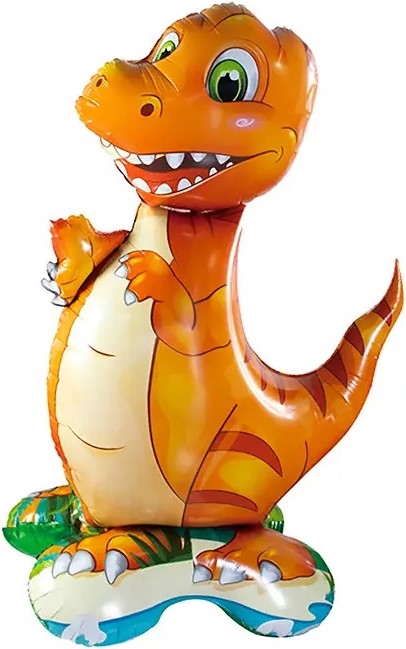 Шар 3D (22''/56 см) Фигура на подставке, Маленький тираннозавр, 1 шт. в уп.