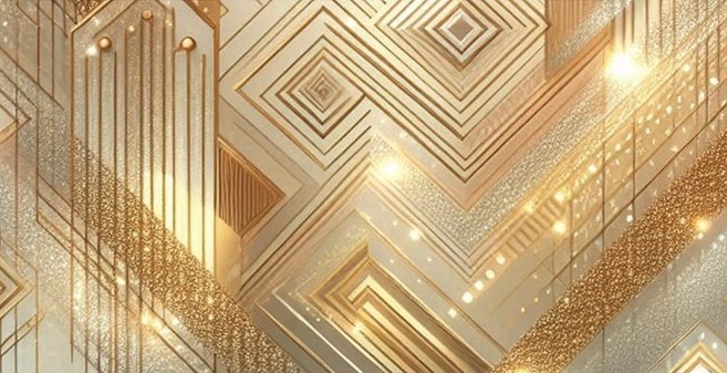 Конверты для денег, Абстракция, Золото, 10 шт.