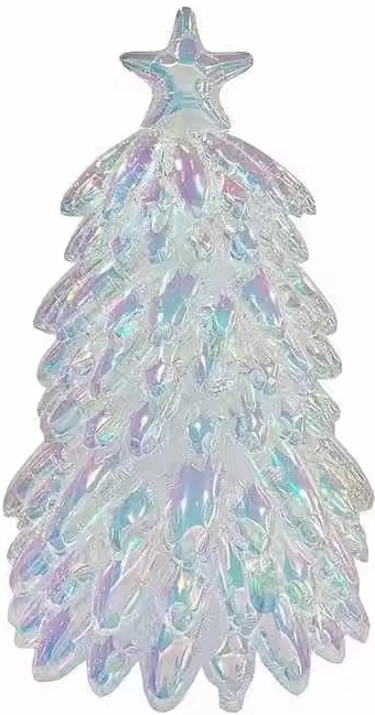 Шар 3D (39''/99 см) Фигура, Новогодняя елочка, Прозрачный, Хамелеон, 1 шт. в уп.