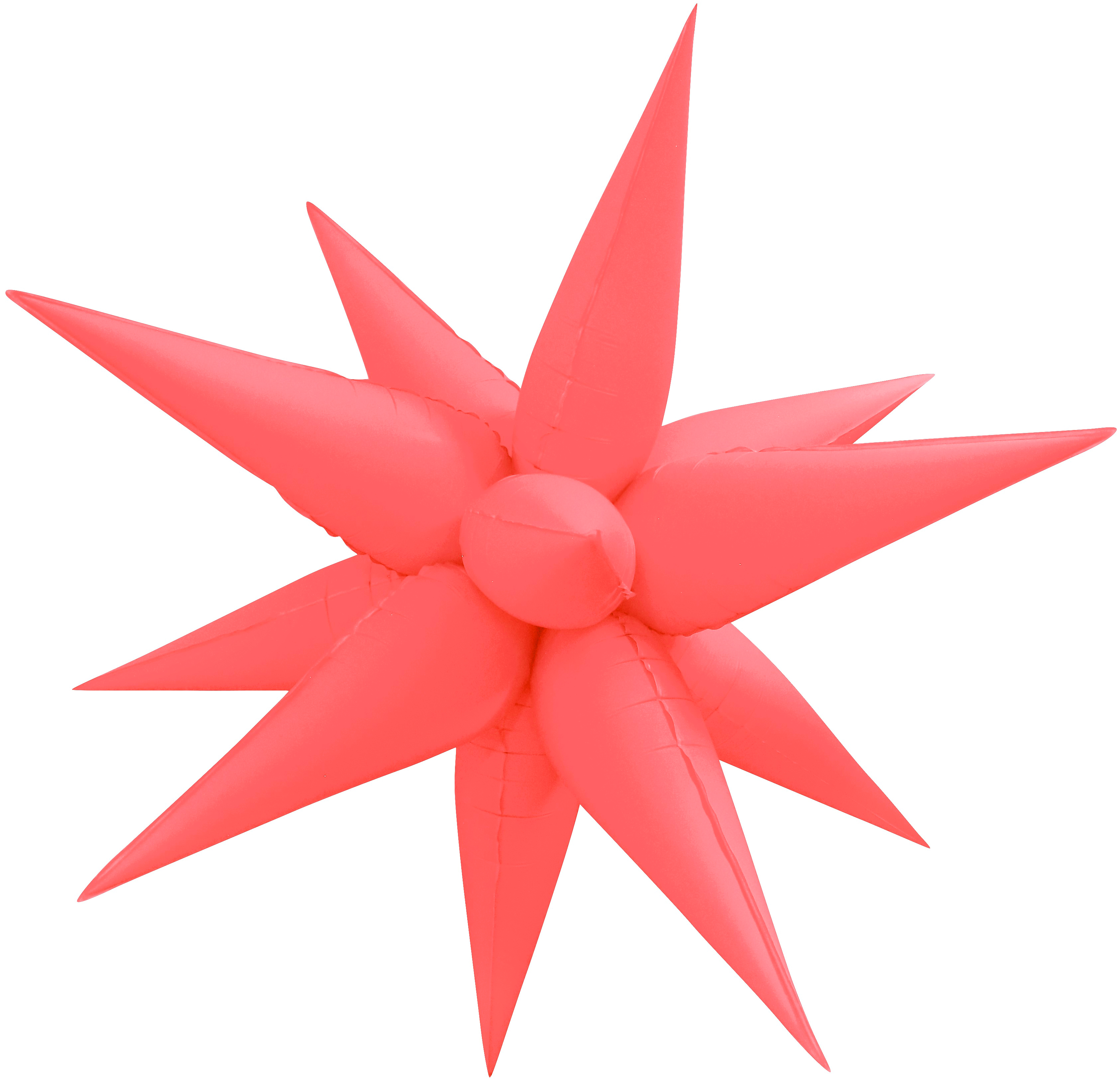 Шар 3D (26''/66 см) Звезда, Составная, Розовый, Неон, 1 шт.