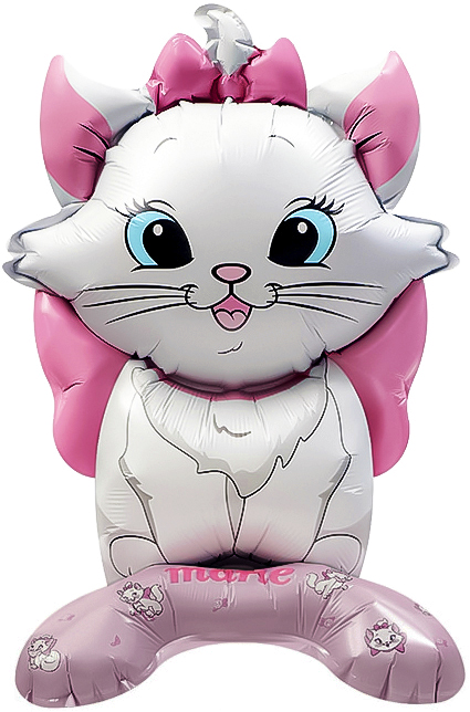 Шар 3D (24''/61 см) Фигура на подставке, Кошечка Мари, 1 шт. в уп.
