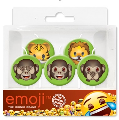 Тарелки (9''/23 см) Смайл, Emoji, Джунгли, Зеленый, 6 шт.
