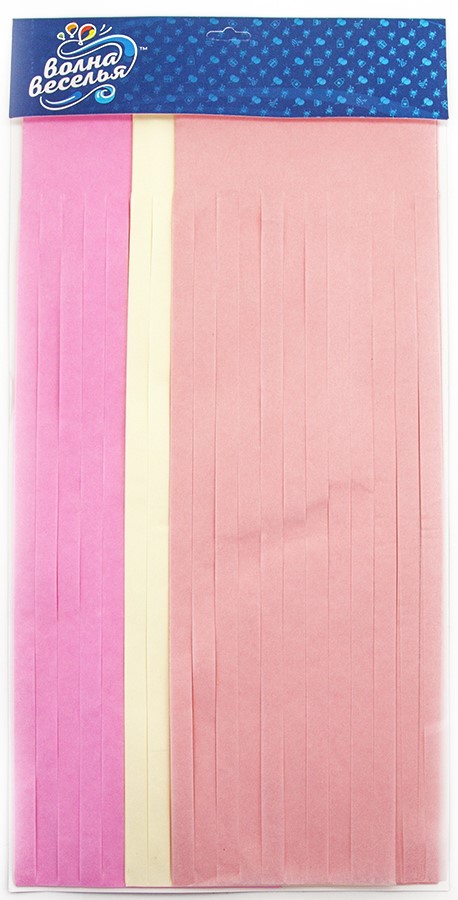 Гирлянда Тассел, Розовый микс, 35*12 см, 15 листов.