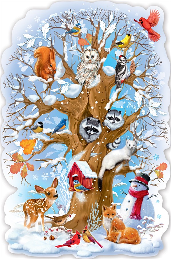 Плакат Зимнее дерево, 90*60 см, 1 шт.