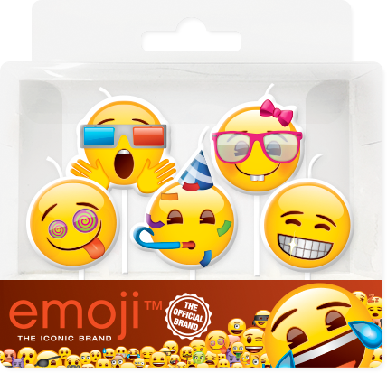 Тарелки (7''/18 см) Смайл, Emoji, Желтый, 6 шт.