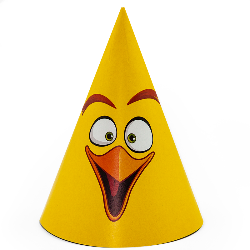 Колпаки Angry Birds, Желтый, 6 шт.