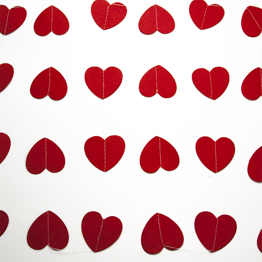 Гирлянда-подвеска Сердце, Красный, 220 см, 1 шт.