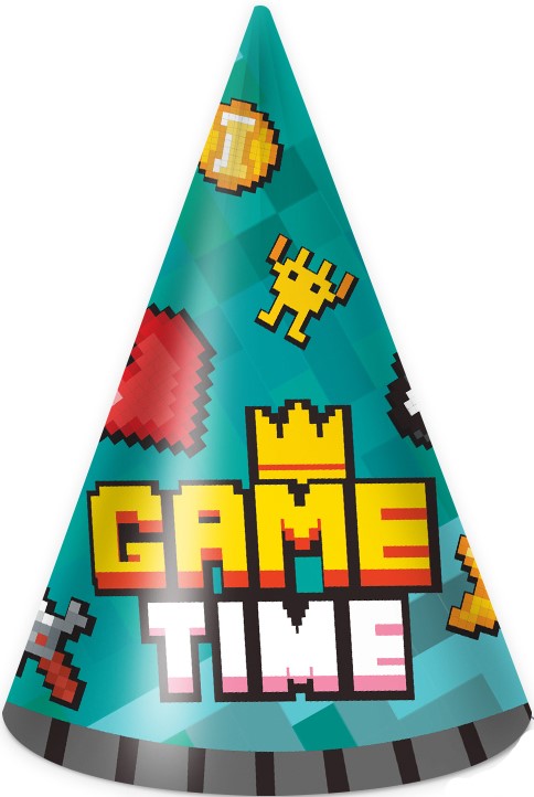 Колпаки Game Time, Пиксели, 6 шт.