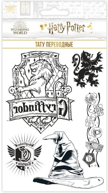 Наклейки-татуировки Гарри Поттер, набор №3, 11*20 см, 1 шт.