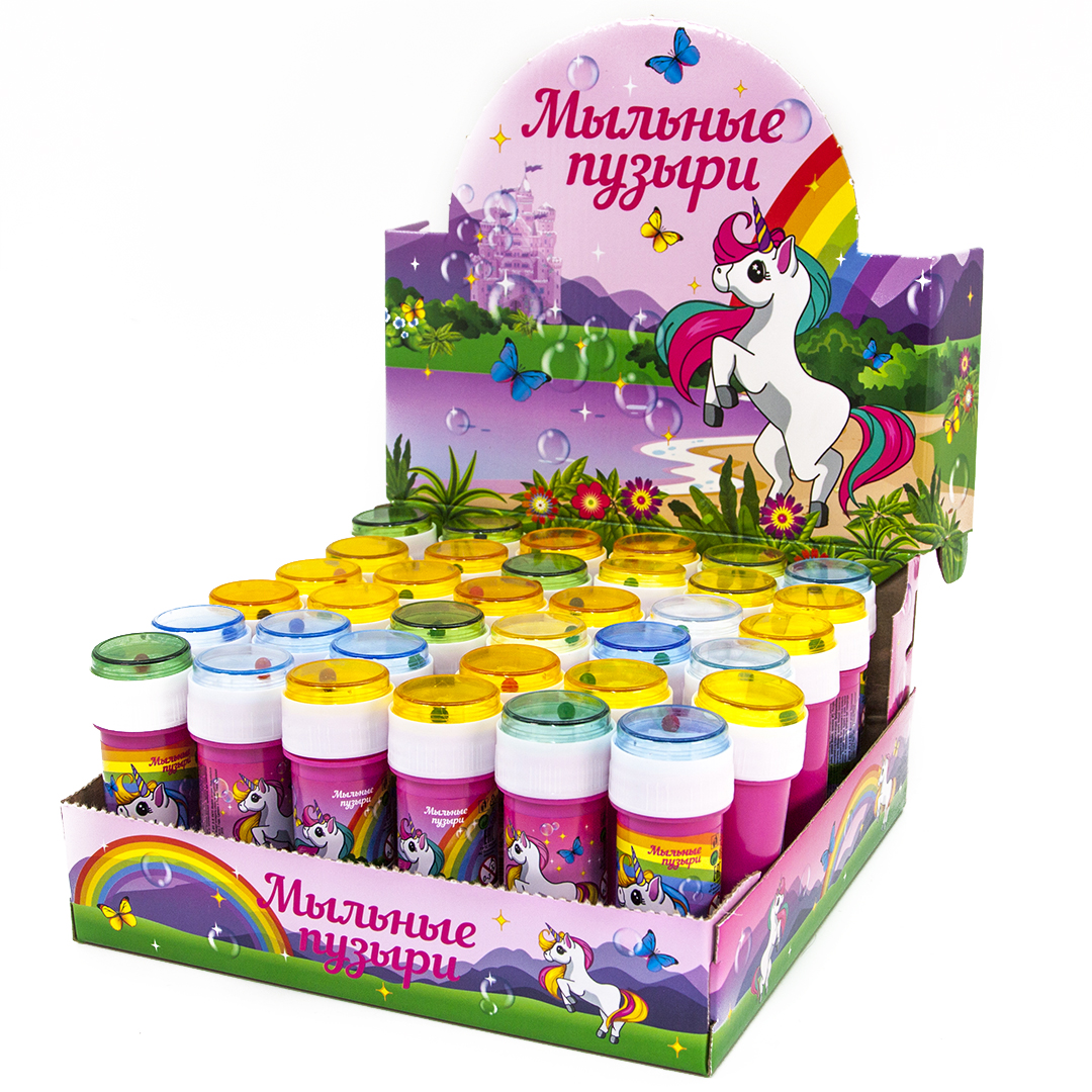 Мыльные пузыри Волшебные единороги, 50 мл, 36 шт.
